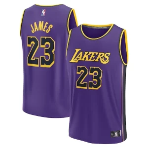 Único LeBron James Los Angeles Lakers Youth Fast Break Replica Player Jersey Statement Edition Purple