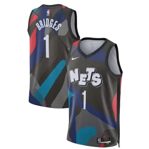 Único Magnífico Mikal Bridges Brooklyn Nets Nike Unisex 2023/24 Swingman Jersey Black City Edition