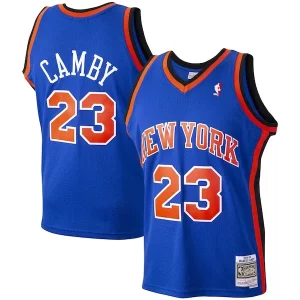 Único Marcus Camby New York Knicks 1998/99 Hardwood Classics Swingman Jersey Blue