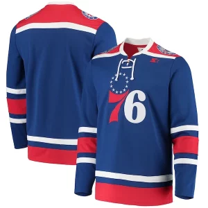 Único Philadelphia 76ers G III Sports by Carl Banks Pointman Hockey Fashion Jersey Royal