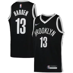Único Práctico Robusto James Harden Brooklyn Nets Nike Youth 2021/22 Diamond Swingman Jersey Icon Edition Black