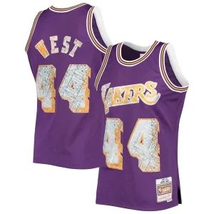Único Resistente Sofisticado Jerry West Los Angeles Lakers 1971/72 Hardwood Classics NBA 75th Anniversary Diamond Swingman Jersey Purple