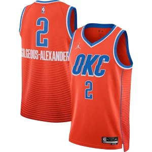 Único Shai Gilgeous Alexander Oklahoma City Thunder Jordan Brand Unisex Swingman Jersey Statement Edition Orange