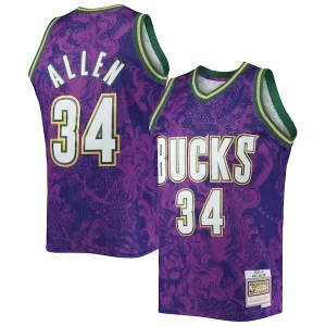 Versátil Chulo Elegante Ray Allen Milwaukee Bucks Hardwood Classics 2000/01 Lunar New Year Swingman Jersey Purple