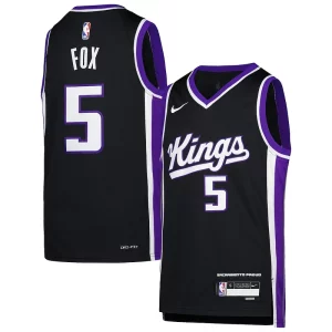 Versátil Exquisito Genial De'Aaron Fox Sacramento Kings Nike Youth Swingman Jersey Icon Edition Purple