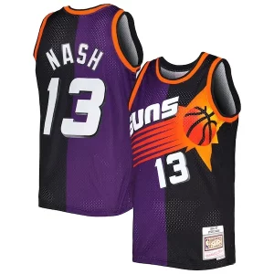 Versátil Lujoso Sofisticado Steve Nash Phoenix Suns Hardwood Classics 1996/97 Split Swingman Jersey Purple/Black
