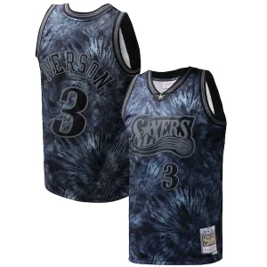 Versátil Magnífico Perfecto Allen Iverson Philadelphia 76ers Hardwood Classics 1997/98 Tie Dye Swingman Jersey Black