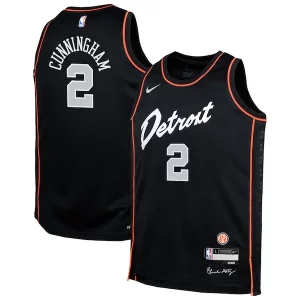 Versátil Moderno Encantador Cade Cunningham Detroit Pistons Nike Youth Swingman Replica Jersey City Edition Black