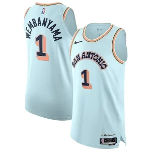 Versátil Robusto Chulo Victor Wembanyama San Antonio Spurs Nike 2024/25 Authentic Player Jersey City Edition Light Blue