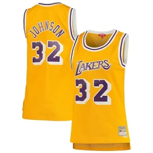 Versátil Sofisticado Magic Johnson Los Angeles Lakers Women's 1984/85 Hardwood Classics Swingman Jersey Gold