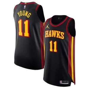 Versátil Trae Young Atlanta Hawks Jordan Brand Authentic Player Jersey Statement Edition Black