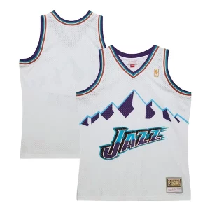 Versátil Utah Jazz 1996 97 Hardwood Classics Swingman Jersey White