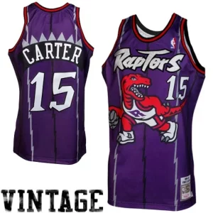 Versátil Vince Carter Toronto Raptors 1998/99 Throwback Authentic Jersey Purple